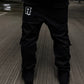 DIAMOND BLACK RHINESTONE CARGOS