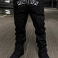 DIAMOND BLACK RHINESTONE CARGOS